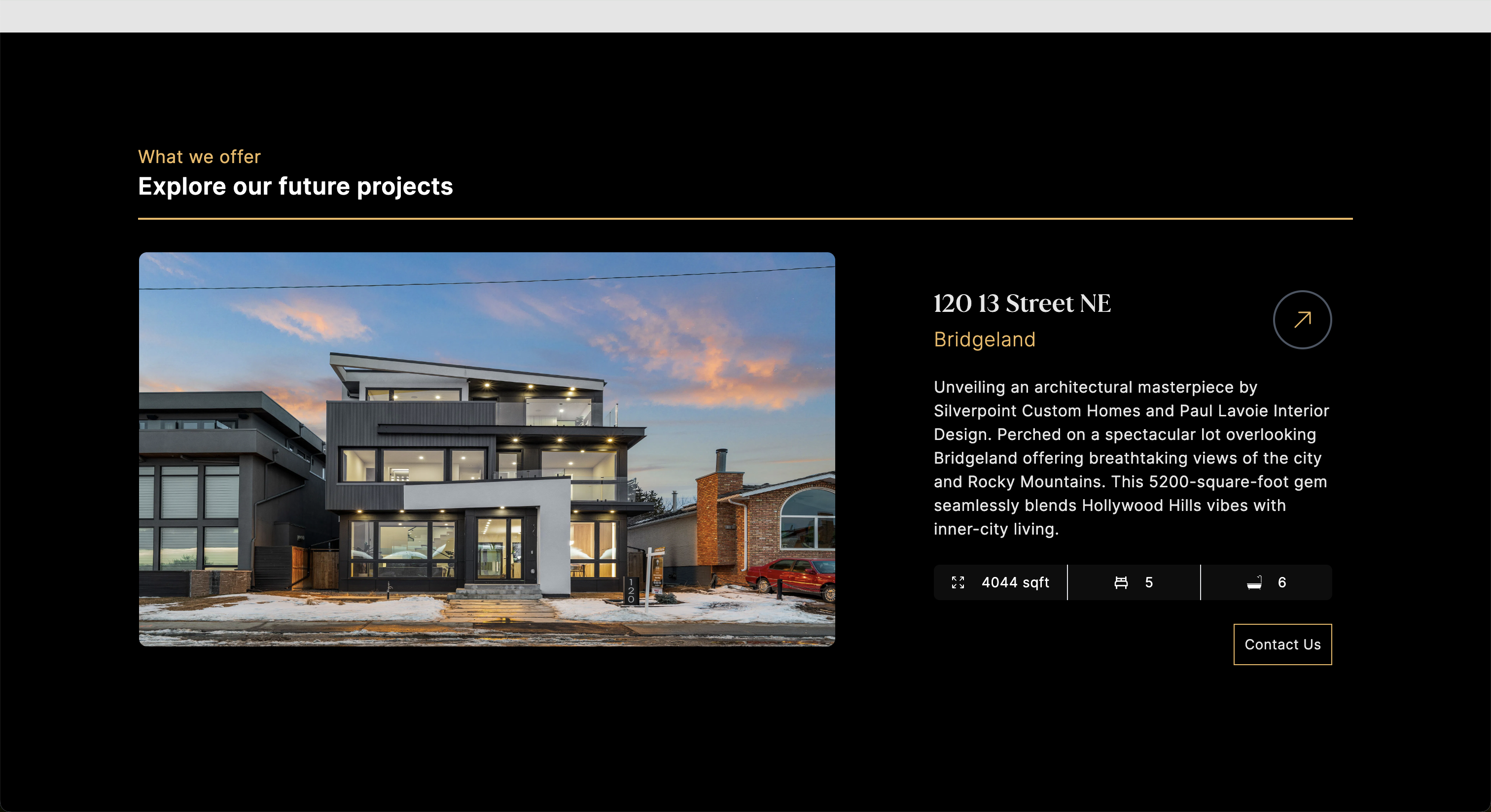 Silverpoint custom homes website