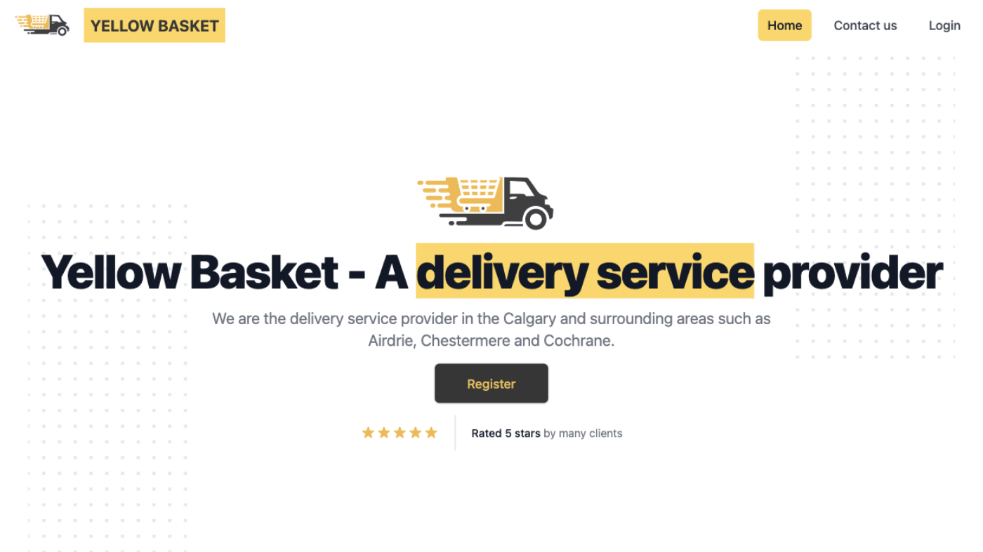 Yellow Basket website