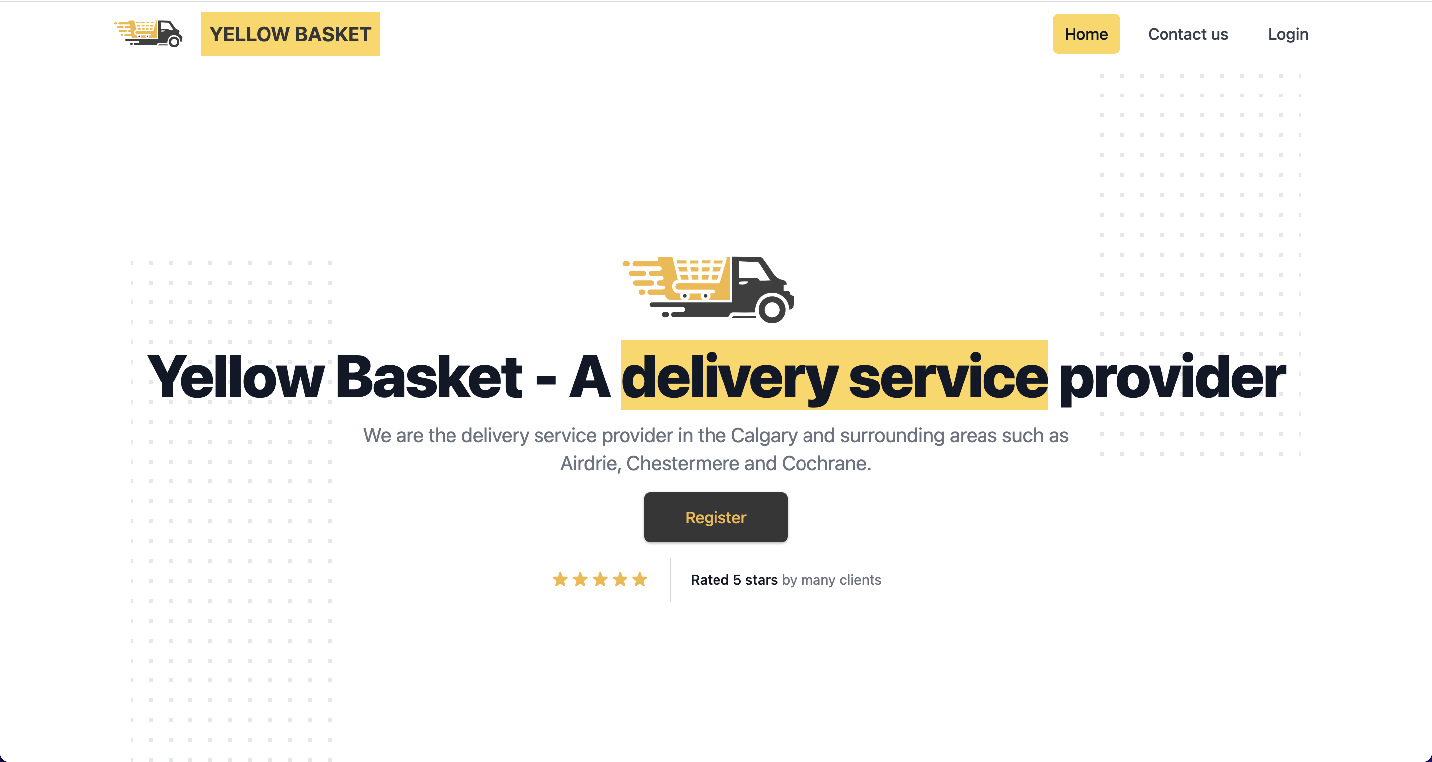 Yellow basket website